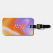 Moderne aura kleurrijke gradiënt typografie bagagelabel (Voorkant horizontaal)