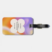 Moderne aura kleurrijke gradiënt typografie bagagelabel (Achterkant horizontaal)