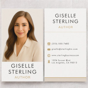 Moderne auteur schrijver Professional Elegant Visitekaartje