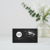 Moderne Auto/Auto Logo QR Code & Social Media Visitekaartje (Staand voorkant)