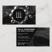 Moderne auto en bubbels visitekaartje (Voorkant / Achterkant)