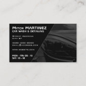 Moderne auto en bubbels visitekaartje (Achterkant)