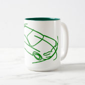 Moderne auto schets koffie Mok (Voorkant rechts)