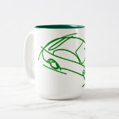 Moderne auto schets koffie Mok (Voorkant links)