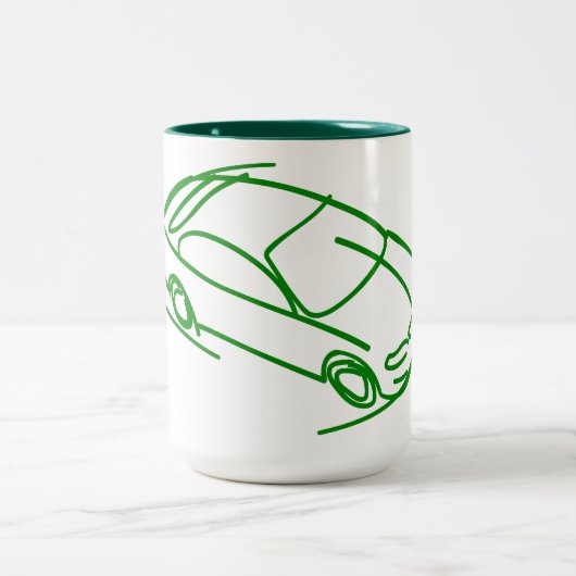 Moderne auto schets koffie Mok (Center)