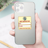 Moderne Auto Serviceherinnering Sticker (Telefoon)
