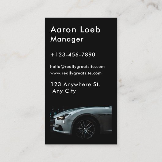 Moderne auto / voertuig / auto QR-code & sociale m Visitekaartje (Voorkant)