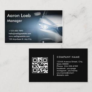 Moderne auto / voertuig / auto QR-code & sociale m Visitekaartje