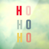 Moderne autocollant de fenêtre coloré Ho Ho Ho pou (Feuille 3)