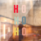 Moderne autocollant de fenêtre coloré Ho Ho Ho pou (Feuille 2)