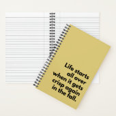 Moderne Automne Jaune Great Gatsby Journal (À l'intérieur)
