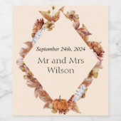 Moderne Automne Orange BOHO Mariage Étiquettes de (Étiquettes simples)