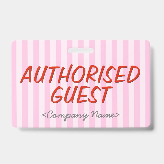 Moderne "AUTORIZED GUEST"-badge Badge (Voorzijde)