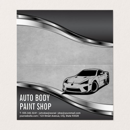 Moderne auto's | Automatische services Visitekaartjes (Buitenkant ongevouwen)