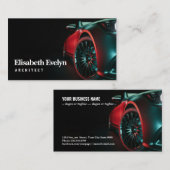 Moderne auto's zijn in de studio kamer. visitekaartje (Voorkant / Achterkant)