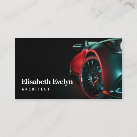 Moderne auto's zijn in de studio kamer. visitekaartje (Voorkant)