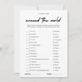 Moderne Autour Du Monde Fête des mariées Carte De (Devant)