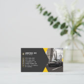 Moderne autoverhuur | Grijs geel Visitekaartje (Staand voorkant)