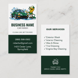 Moderne Autowas Autodetailing Services Groen Visitekaartje