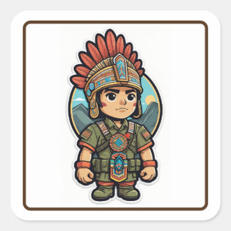 Moderne Aztec Warrior Sticker
