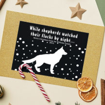 Moderne B&W Duitse Herder Kerstgroeten