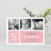 Moderne Baby - 3 Aankondiging geboorte foto's (Staand voorkant)