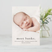 Moderne Baby 3 Foto Geboorte Aankondiging (Staand voorkant)