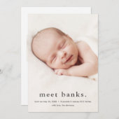 Moderne Baby 3 Foto Geboorteaankondiging Aankondiging (Voorkant / Achterkant)