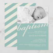 Moderne Baby Baptisme-uitnodiging Kaart (Voorkant / Achterkant)