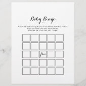 Moderne Baby Bingo Shower Game (Voorkant)