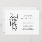 Moderne baby boy douche uitnodiging (Voorkant)