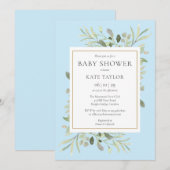 Moderne Baby Boy Shower / Baby Borrel met Groene A Kaart (Voorkant / Achterkant)