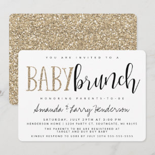 Moderne Baby Brunch Baby Shower Kaart