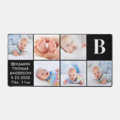 Moderne Baby Custom 6 fotocollage gepersonaliseerd Bureaumat (Voorkant)