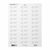 Moderne Baby Elephant Return-adres Etiket (Full Sheet)