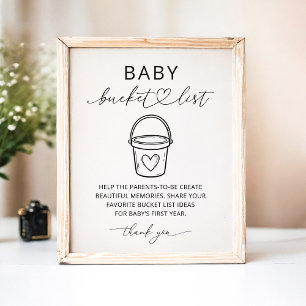 Moderne Baby Emmer Lijst Baby Shower Bord Poster