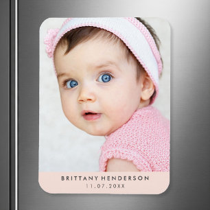 Moderne Baby foto Blush Pink Magneet