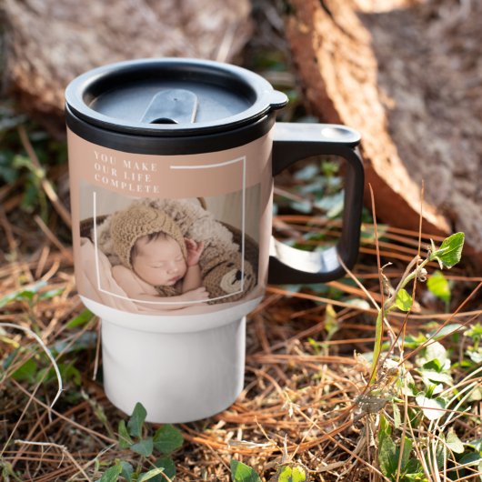 Moderne Baby foto | Je maakt mijn leven compleet m Reisbeker