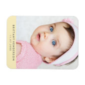 Moderne Baby foto | Pastel geel Magneet (Horizontaal)