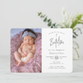 Moderne Baby fotodoop Kaart (Staand voorkant)