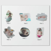 Moderne Baby foto's collage Cadeaupapier (Vlak)