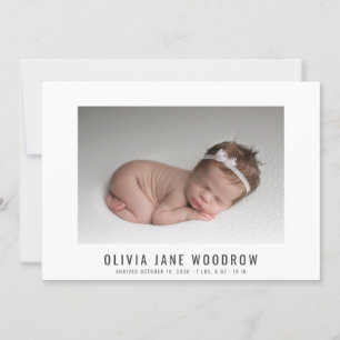 Moderne Baby Meisje Foto Collage Geboorte Aankondi