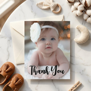 Moderne Baby Shower Bedankt Kaart