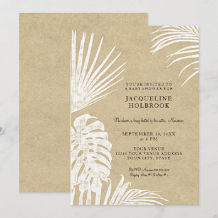 Moderne Baby shower eenvoudige tropische schokken Kaart
