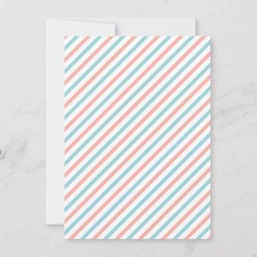 Moderne Baby shower fille - Merci carte de note (Dos)