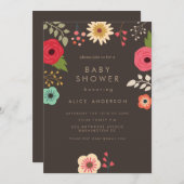 MODERNE BABY SHOWER-INVITATIE KAART (Voorkant / Achterkant)