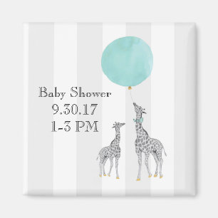 Moderne Baby shower Magnet (Boy) Magneet