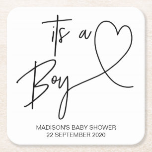 Moderne Baby shower Onderzetters zijn een jongen