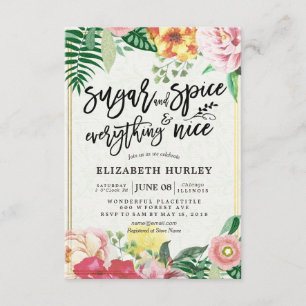 Moderne Baby shower-suiker & specerijen & alles-Ni Kaart