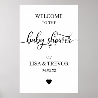 Moderne Baby shower welkomstteken Poster minimalis